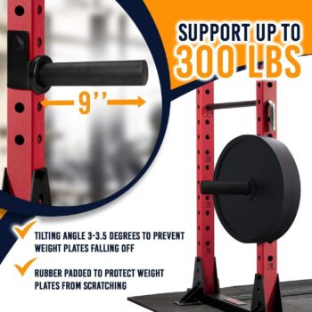 Yes4All Weight Plate Holder Attachment, Weight Plate Storage For Power Rack 2x2-3x2 - Fit 2 Inches Weight Plates