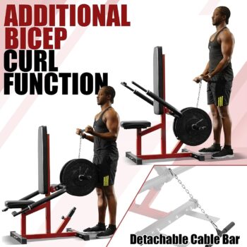 syedee Seated Dip Machine Plate Loaded- Tricep Dip Press Machine with Cable Bar for Biceps Chest Training, Hold up to 400LBS