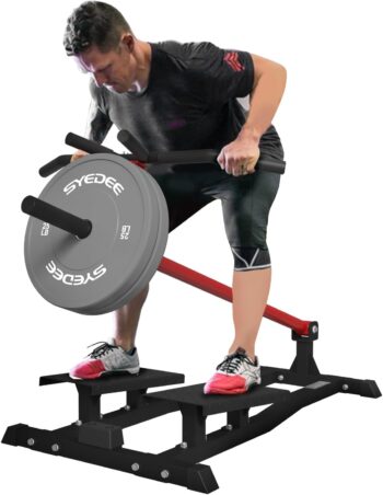 syedee T-Bar Row Machine, Back Strength Machine with Footplate and Multi Grip Handles