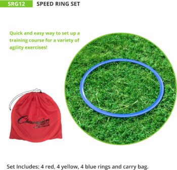 Champion Sports Speed Ring Set Yellow, One Size