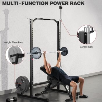 DONOW Olympic Weight Bench with Squat Rack Adjustable Workout Bench with Rack for Bench Press Sthrength Training