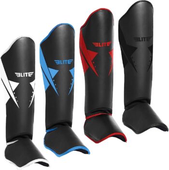 Elite Sports Muay Thai Shin Guards Kickboxing MMA Muay Thai Protective Shin Pad Leg Guards