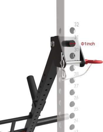 FAGUS H Lever Arm Belt Squats, Rows, Arms Curls,Deadlift or Chest Press Power Rack Attachment Fit for 2 x 2,3 x 3 Power Rack