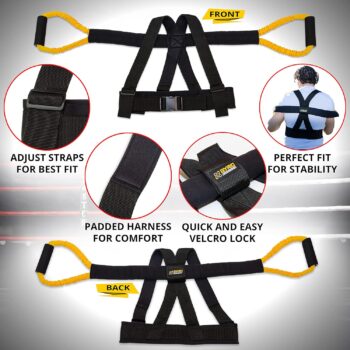 GYRO FITNESS | Shadow Boxer Pro | Boxing Resistance Bands Set for Shadow Boxing, Comes with Ankle Cuffs | Ideal Addition to Your Home Boxing Equipment