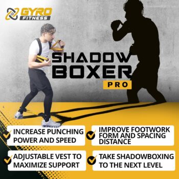 GYRO FITNESS | Shadow Boxer Pro | Boxing Resistance Bands Set for Shadow Boxing, Comes with Ankle Cuffs | Ideal Addition to Your Home Boxing Equipment