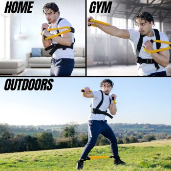 GYRO FITNESS | Shadow Boxer Pro | Boxing Resistance Bands Set for Shadow Boxing, Comes with Ankle Cuffs | Ideal Addition to Your Home Boxing Equipment