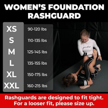 Gold BJJ Foundation Women's Rash Guard - No-Gi and Gi Jiu Jitsu Rashguard for Women