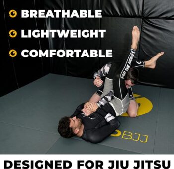 Gold BJJ Jiu Jitsu Spats - Base Layer for Gi and No-Gi Grappling - Martial Arts Pants