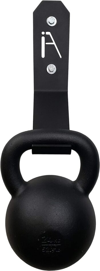 IRON AMERICAN Kettlebell HEAVY-DUTY Hook Wall Hanger, Kettlebell Gym Storage Mount Gym Free Weight Storage Hanger - Hang Any Size Kettlebell, 200 Pound Capacity Hardware Included