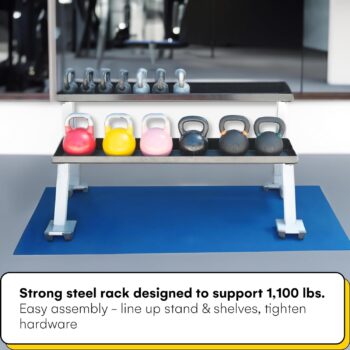 Kettlebell Kings Kettlebell Rack (2-3 Tier) - Kettlebell Rack Stand For Kettlebell Storage - Kettlebell Rack Storage