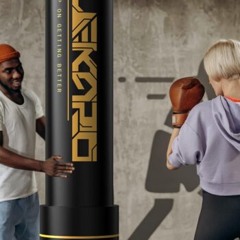 LEKÄRO Punching Bag 70" with Boxing Gloves, Heavy Boxing Bag with Stand for Adult Teens, Kickboxing Bag for MMA Muay Thai Fitness