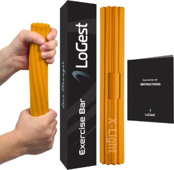 Logest Twist Hand Exerciser Bars for Physical Therapy - Relieves Tendonitis Pain & Improve Grip Strength - Tennis Elbow, Golfer's Elbow, Tendonitis, Wrist, Forearms Pain Relief Hand Therapy Bar