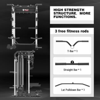 MAJOR FITNESS Multi-Functional All-in-One Power Rack Raptor F22, Squat Rack Home Gym Fitness, A Standard Strength Training Half Rack Power Cage