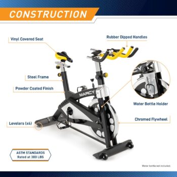 Marcy Club Revolution Bike Cycle Trainer for Cardio Exercise, Multiple Colors Available