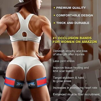 Occlusion Bands for Women Glutes & Hip Building, Blood Flow Restriction Bands BFR Bundle Booty Bands, Best Fabric Resistance Bands for Exercising Your Butt, Squat, Thigh, Fitness