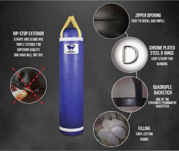 PROLAST 5ft Filled 100LB Boxing MMA Muay Thai 5ft Heavy Punching Kicking Bag