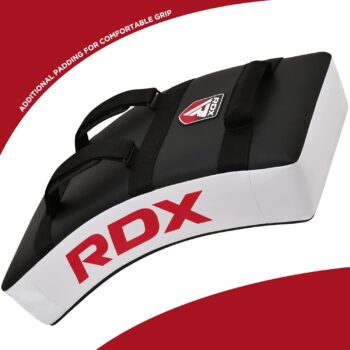 RDX Kick Shield Muay Thai Kickboxing, 60CM Large Heavy Curved Kicking Striking Body Pad, Punching Foot Target MMA Boxing Training, 3 Padded Handles, Martial Arts Karate TKD Taekwondo (ONE PAD ONLY)