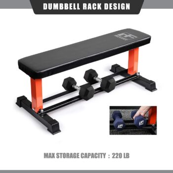 RITFIT WEIGHT BENCH Multi Purpose Strength Training Benches for Home Workouts, Compact Adjustable Weight Bench with Storage Space, No Assembly Required