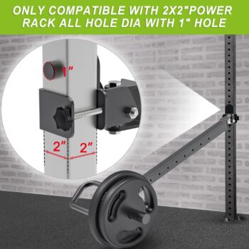 SELEWARE Adjustable Lever Arms Heavy Duty Jammer Arms, Only Fits 2'' x 2'' Power Rack Rated 600 lbs Per Arm for Strength Training Home Gym Workout Attachments