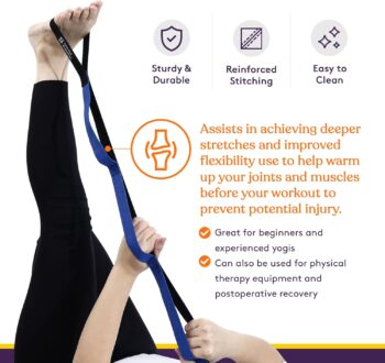 Special Supplies Exercise Resistance Bands, Yoga Strap, and Balance Pad for Stretching, Exercise, Fitness, and Injury Recovery, Home Gym and Personal Training Equipment, 7 Pc. Yoga Set