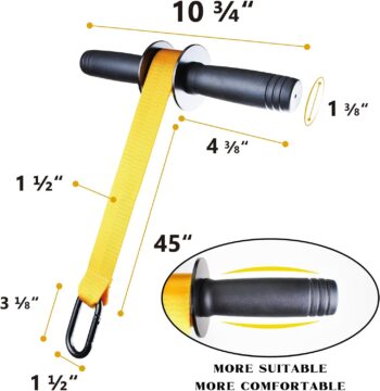 VAIIO Forearm Strengthener and Wrist Roller with Quick Locking Mechanism - Durable PVC Anti-Slip Grip Handles - Perfect for Men and Women - Ideal for Hand, Wrist, and Forearm Strength Training