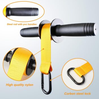 VAIIO Forearm Strengthener and Wrist Roller with Quick Locking Mechanism - Durable PVC Anti-Slip Grip Handles - Perfect for Men and Women - Ideal for Hand, Wrist, and Forearm Strength Training