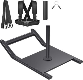 Weight Sled, Workout Sled, Fitness Strength Training Sled, Speed Training Sled for Athletic Exercise, Speed Improvement, Easily Through Obstacles, Suitable for 1" & 2" Weight Plate