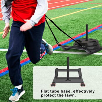 Weight Sled, Workout Sled, Fitness Strength Training Sled, Speed Training Sled for Athletic Exercise, Speed Improvement, Easily Through Obstacles, Suitable for 1" & 2" Weight Plate