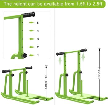 Weight Sled Fitness Sled, Adjustable Height Weight Training Sled, Enhance Muscle Strength and Explosive Power, Suitable for 1" & 2" Weight Plate