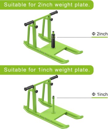 Weight Sled Fitness Sled, Adjustable Height Weight Training Sled, Enhance Muscle Strength and Explosive Power, Suitable for 1" & 2" Weight Plate