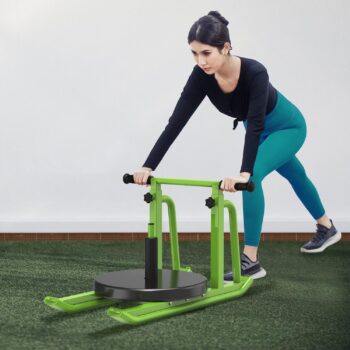 Weight Sled Fitness Sled, Adjustable Height Weight Training Sled, Enhance Muscle Strength and Explosive Power, Suitable for 1" & 2" Weight Plate