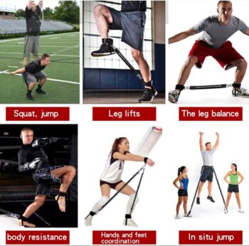 YNXing Exercise Boxing Resistance Bands Leg Strength Training Home Workout Equipment Bounce, Explosive Power Training for MMA, Bounce,etc Indoor and Outdoor Fitness Training, Set of 12