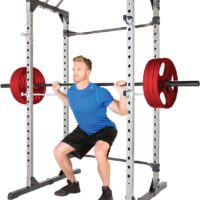 Fitness Reality Squat Rack Power Cage with | Optional LAT Pulldown & Leg Holdown Attachment | Squat and Bench Rack Combos| Super Max 810 XLT |