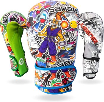 Sanabul Sticker Bomb Adult Boxing Gloves | Unisex for Boxing, Kickboxing, MMA | Ideal for Training | Muay Thai Style