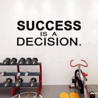 Wall Sticker, Inspirational Wall Decals, (Easy to Apply), Vinyl Wall Decor Art Quotes Motivational Gym Office School Classroom Living Room Bedroom Dorm Sayings Words Sign, Success is A Decision 23"X9"