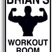 Workout Room Sign, Personalized for your home gym, and shipped fast!