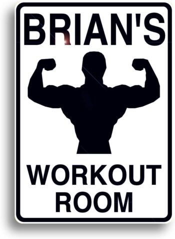 Workout Room Sign, Personalized for your home gym, and shipped fast!