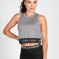 Colby Cropped Tank Top - Gray