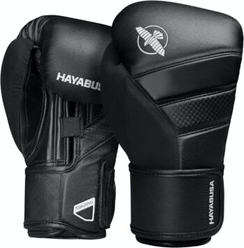 Hayabusa T3 Boxing Gloves for Men and Women Wrist and Knuckle Protection, Dual-X Hook and Loop Closure, Splinted Wrist Support, 5 Layer Foam Knuckle Padding