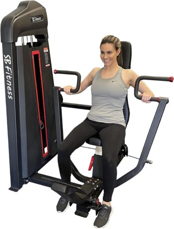 SB Fitness Commercial Vertical Chest Press w/200 lb. Weight Stack to Tone, Strengthen and Develop Chest, Shoulders and Triceps