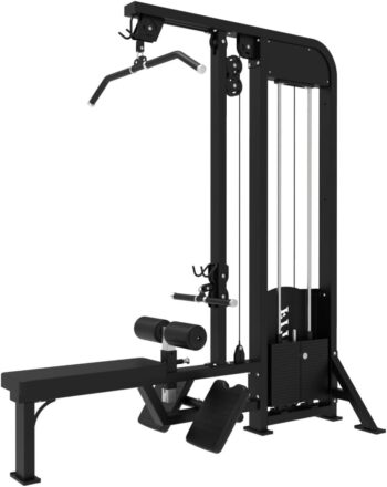 SFE - Commercial LAT Pulldown Machine and Low Row Combo, 11-Gauge Steel LAT Machine with Leather Cushions and Seats, Back Row Machine 59.84”L x 32.28”W x 84.65”H