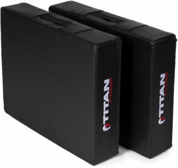 Titan Fitness Black Silencer Drop Pad Set, Weightlifting Drop Pads, 6" Crash Cushion Pads