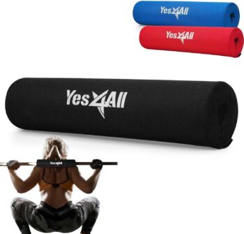 Yes4All Barbell Thick Foam &Nylon Pad, Neck Shoulder Protective Pad For Lunges, Squats, Hip Thrust - Fit Standard Olympic Bar