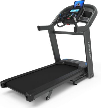 Horizon Fitness 7.4 at Studio Series Smart Treadmill with Bluetooth and Incline, Heavy Duty Folding Treadmill 350 lbs Weight Capacity, Pro Running Machine for Home Exercise and Running with Apps