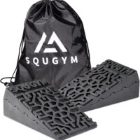 Squat Wedge Block- Heel Elevated Squat wedge- Adjustable Non-Slip Natural Rubber- Support for Deadlift, Weight Lifting Stability, Squats, yoga blocks