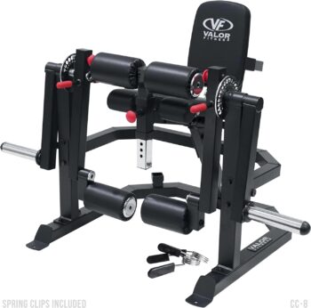 Valor Fitness Leg Extension and Curl Machine -Commercial Grade - Adjustable Independent Leg Quad Thigh Exercise Equipment with Dual Sundial, 15 Positions, Plate Loaded for Hamstring Training