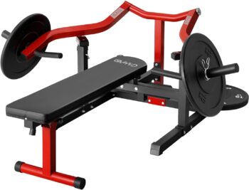 GMWD Chest Press Machine, 1050LBS Bench Press Machine with Independent Converging Arms, Adjustable Flat Incline Bench for Chest, AB Workouts, Shoulder Home Gym Equipment, V1