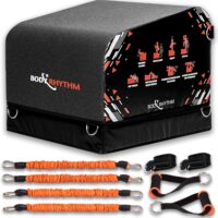 BODYRHYTHM Multi-Functional Total Body Workout Box for Hip Thrust, Core & Ab Strength Training, Squating and Juming, Reverse Hyper, Rowing Machine, Resistance, Cross Training.