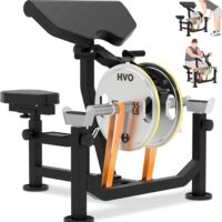 Preacher Curl Bench Bicep Machine: Preacher Curl Machine 3 in 1 Arm Bicep Tricep Curl Machine Barbell Dumbell Bicep Station Workout Equipment with Bar Pad Attachment Home Gym