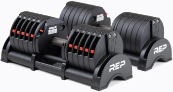 Rep Fitness Quickdraw Adjustable Dumbbells, Multiple weight ranges available including: 5-30, 5-40,5-50 and 5-60 lbs